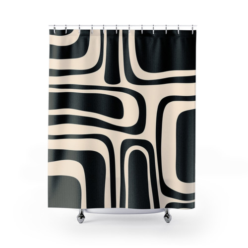 Retro Modern Abstract Pattern Shower Curtain