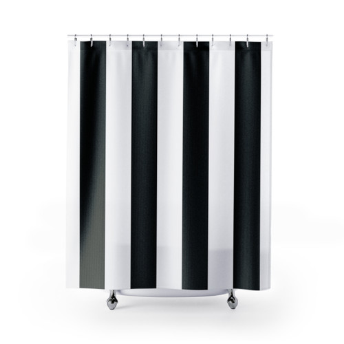 Black and White Striped Shower Curtains