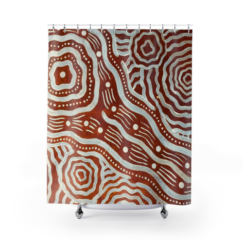 Authentic Aboriginal Art Shower Curtains