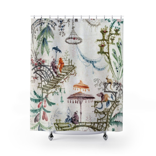 Enchanted Forest Chinoiserie Shower Curtain