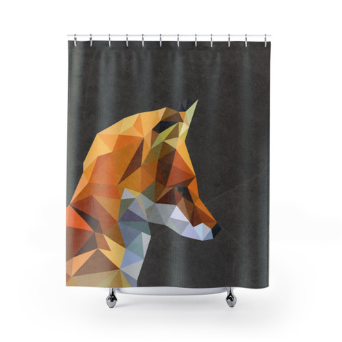 Vibrant LP Fox Shower Curtain with Animal Print Design