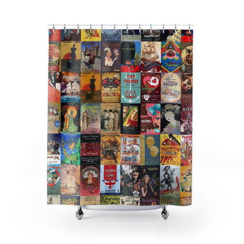 Gilbert and Sullivan Opera Themed Shower Curtain