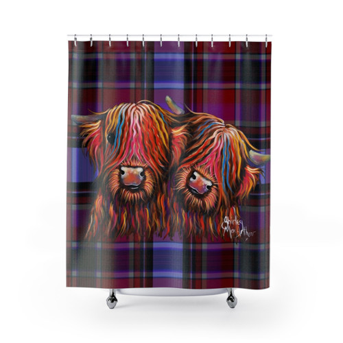 Highland Cow Print Shower Curtain