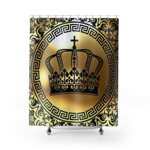 Ornate Baroque Crown Shower Curtain