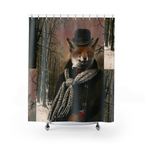 Victorian Fox in Winter Shower Curtain
