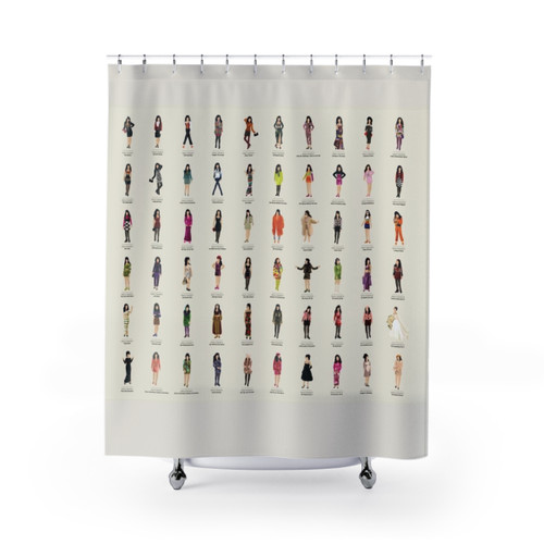 The Nanny-inspired shower curtains with Fran Fine's stylish look