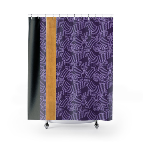 Mass Effect Quarian Swirls Shower Curtains