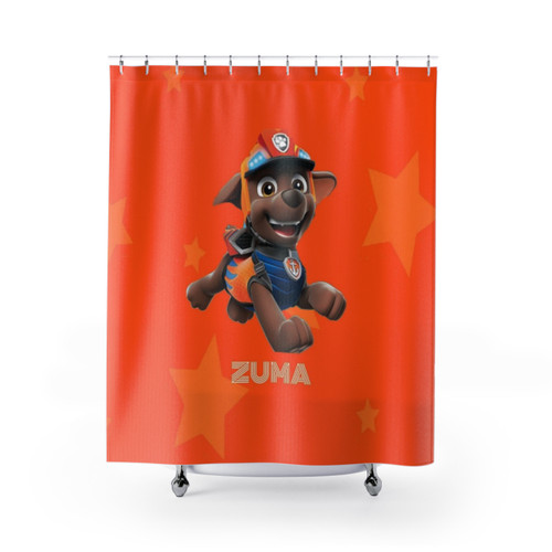 Paw Patrol Zuma Themed Shower Curtain