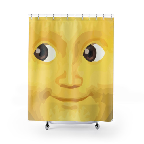 Yellow Moon Shower Curtains