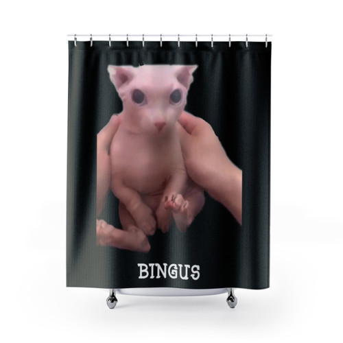 Bingus Cat Shower Curtain - Hairless Cat Decor