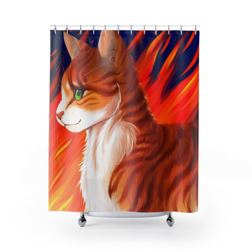 Firestar Print Shower Curtains - Warrior Cats Themed Design
