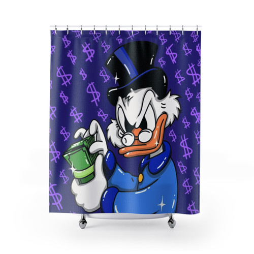 Scrooge McDuck Themed Shower Curtain