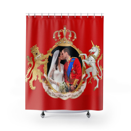 The Kiss of Prince William and Kate Shower Curtains