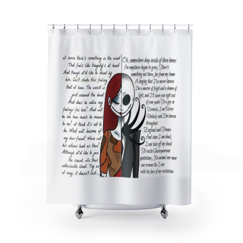Nightmare Before Christmas Themed Shower Curtain