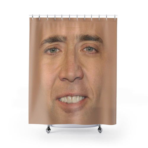 Nicholas Cage Face Pattern Shower Curtains