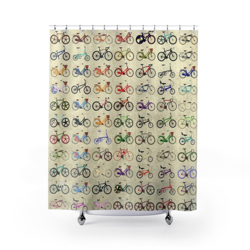 Vintage Bike Shower Curtains