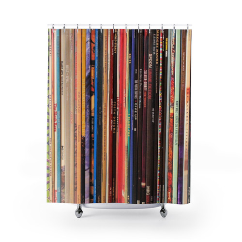 Indie Rock Vinyl Records Shower Curtain