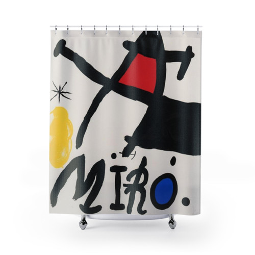 Miro Abstract Art Shower Curtains