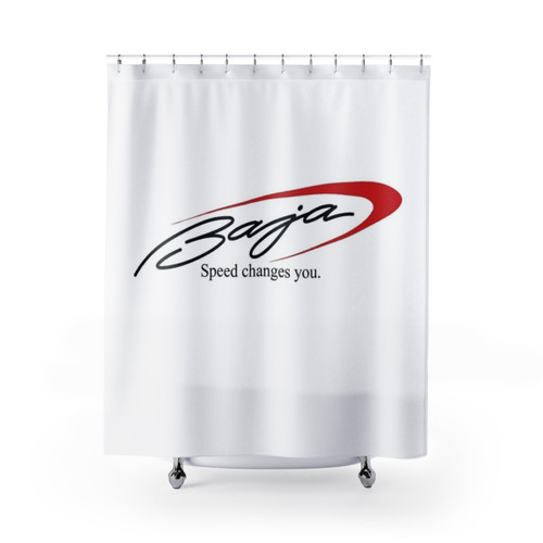 Baja Boats Shower Curtains featuring boat logos and symbols