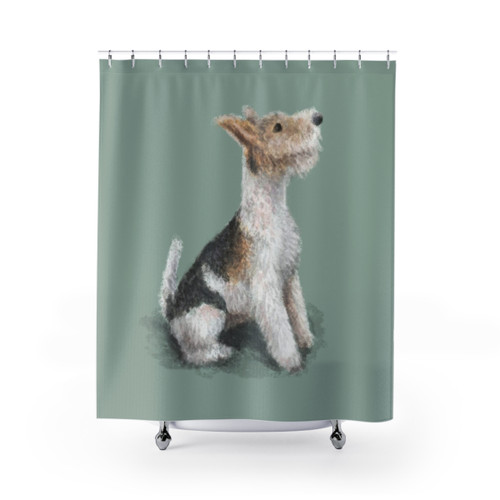 Wire-Haired Fox Terrier Shower Curtains