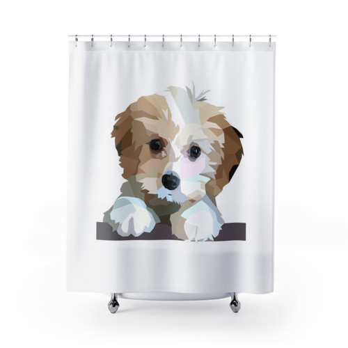 Cute Cavachon Dog Shower Curtains