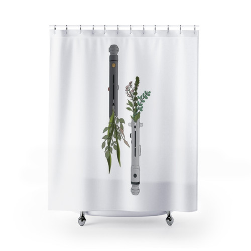 Ahsoka Tano Flower Lightsaber Shower Curtain