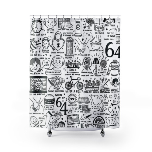 When I'm Sixty Four Shower Curtains featuring the Beatles