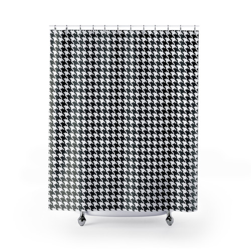 Houndstooth Design Pattern Shower Curtains
