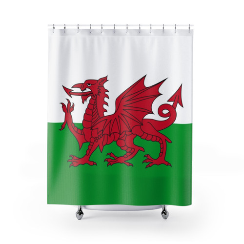 Welsh Flag Shower Curtain