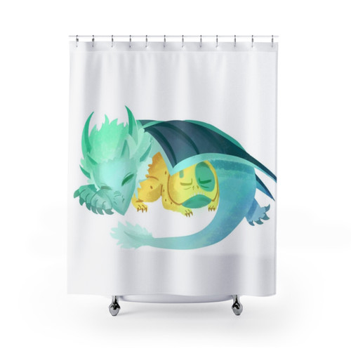 The Dragon Prince Bait and Zym Shower Curtains