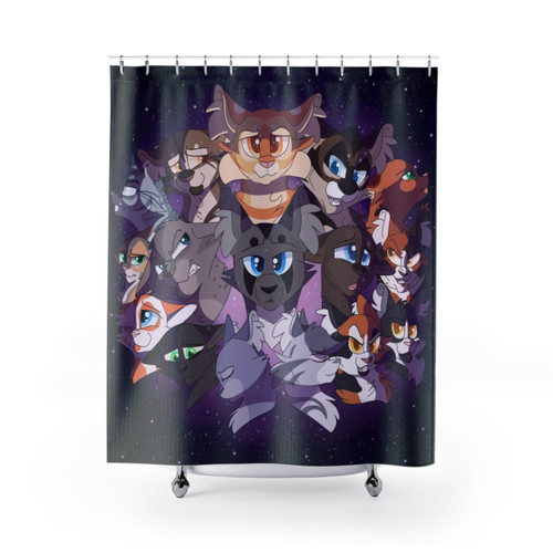 Frosted Stars Shower Curtains for Bathroom Decor