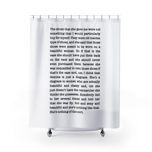 Tiffany Pollard Celebrity Big Brother Themed Shower Curtain