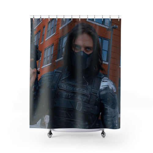 Winter Soldier themed shower curtains