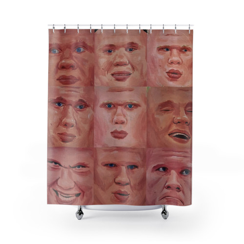 Erling Haaland Pattern Shower Curtains