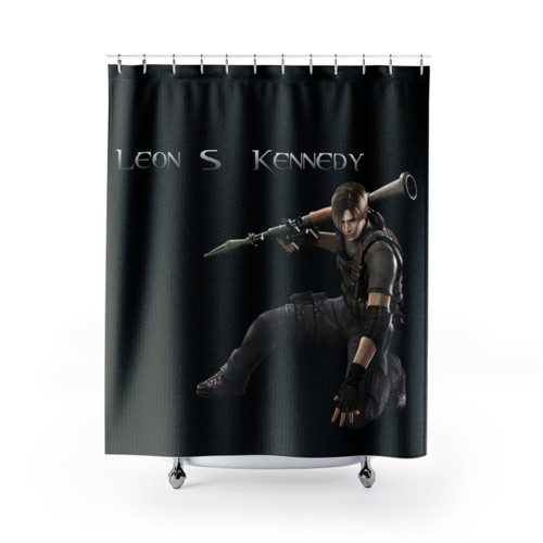 Resident Evil 4 Leon S Kennedy Shower Curtains