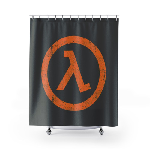 Half Life Lambda Symbol Shower Curtains