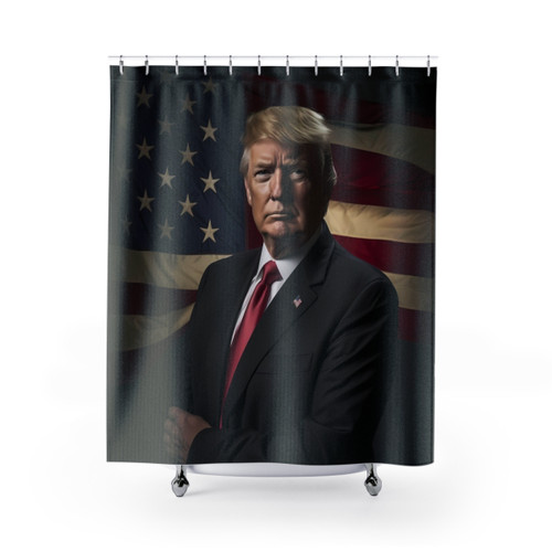 President Trump Shower Curtain - Patriotic American Design