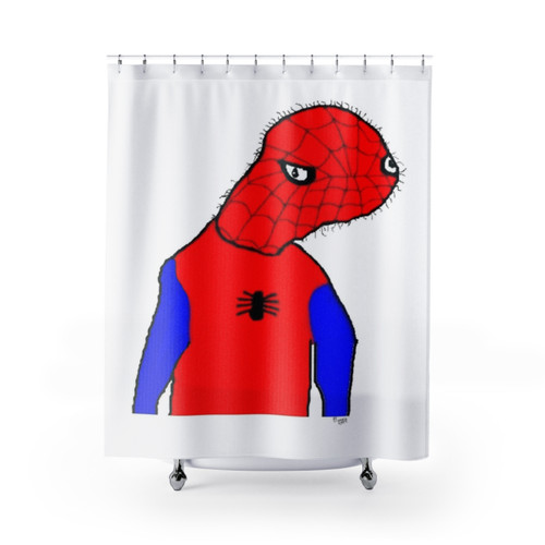Spooderman Themed Shower Curtain