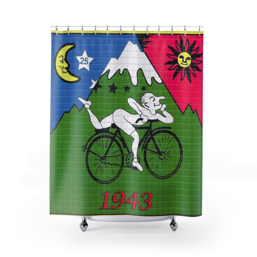 LSD Bicycle Day Shower Curtains