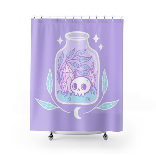 Pastel Terrarium Shower Curtain by Nikury