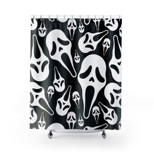 Ghostface Repeat Shower Curtains - Scream Horror Theme