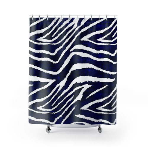 Vibrant animal print zebra shower curtain