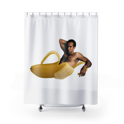 Funny Nicolas Cage Banana Shower Curtains