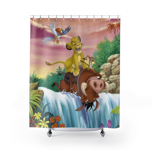 Upendi Shower Curtains featuring characters from The Lion King