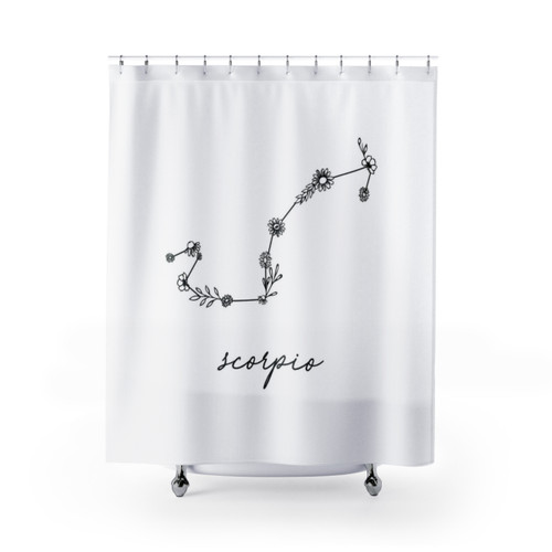 Scorpio Zodiac Constellation Shower Curtain