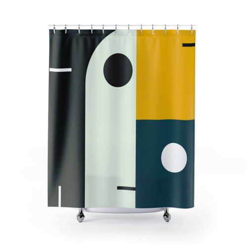 Bauhaus Style Shower Curtains - Modern, Minimalist Design