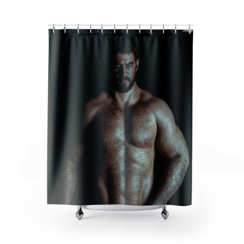 Chris Redfield Resident Evil Themed Shower Curtain