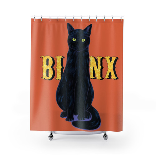 Black Cat Binx Halloween Shower Curtains