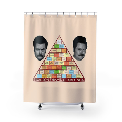 Ron Swanson's Pyramid Of Greatness Shower Curtain