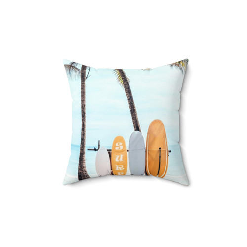 Surfboard-Inspired Pillow Capturing Beach Vibes